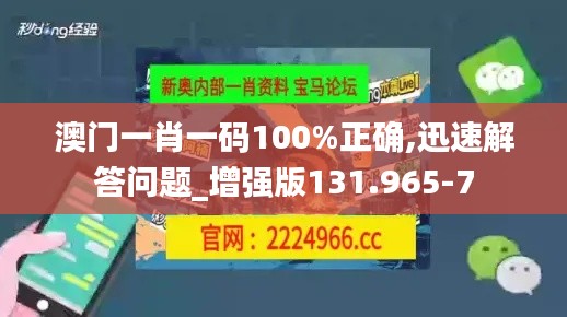 澳门一肖一码100%正确,迅速解答问题_增强版131.965-7