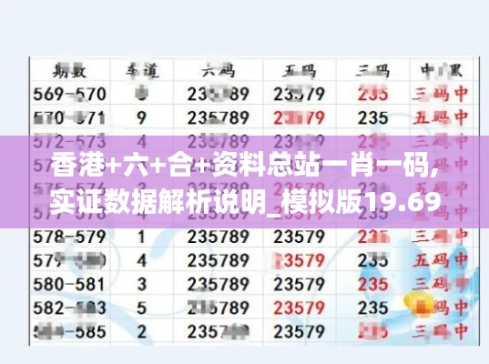 香港+六+合+资料总站一肖一码,实证数据解析说明_模拟版19.693-5