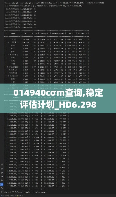 014940cσm查询,稳定评估计划_HD6.298