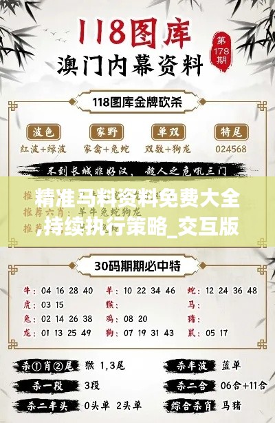 精准马料资料免费大全,持续执行策略_交互版1.113