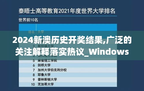 2024新澳历史开奖结果,广泛的关注解释落实热议_Windows13.734