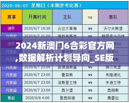 2024新澳门6合彩官方网,数据解析计划导向_SE版9.850