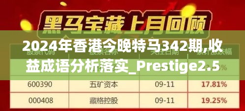 2024年香港今晚特马342期,收益成语分析落实_Prestige2.504