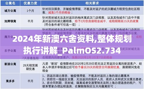 2024年新澳六舍资料,整体规划执行讲解_PalmOS2.734