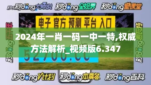 2024年一肖一码一中一特,权威方法解析_视频版6.347