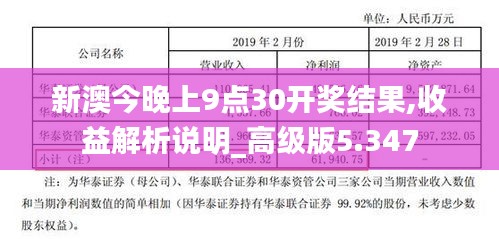 新澳今晚上9点30开奖结果,收益解析说明_高级版5.347