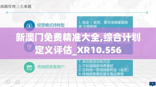 新澳门免费精准大全,综合计划定义评估_XR10.556