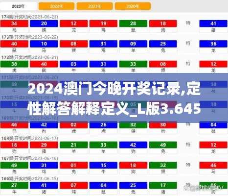 2024澳门今晚开奖记录,定性解答解释定义_L版3.645