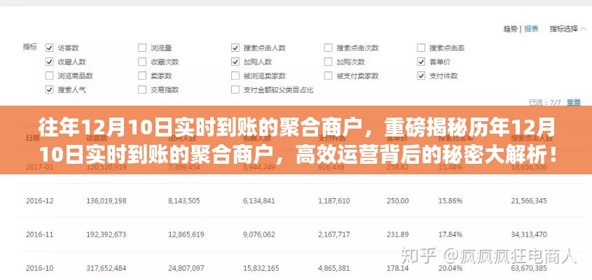 揭秘历年12月10日实时到账聚合商户的运营秘密与成功经验分享！