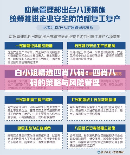 白小姐精选四肖八码：四肖八码的策略与风险管理