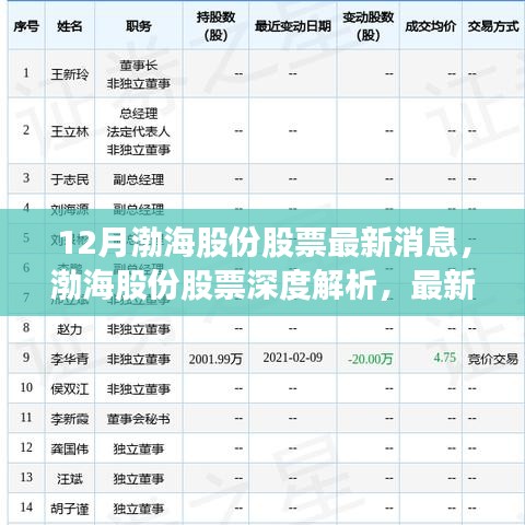 渤海股份深度解析，最新消息、市场动态与未来展望