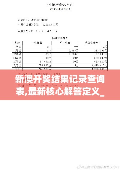 新澳开奖结果记录查询表,最新核心解答定义_Advance12.839