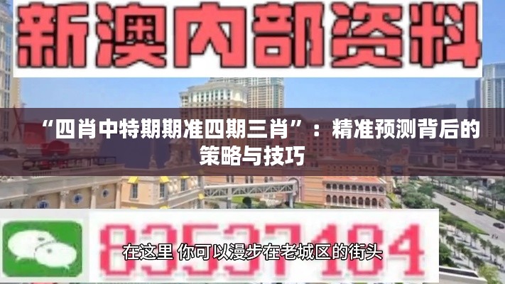 “四肖中特期期准四期三肖”：精准预测背后的策略与技巧