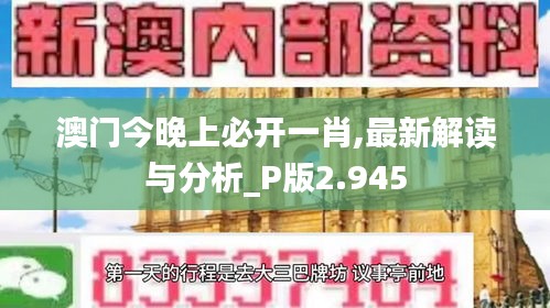 澳门今晚上必开一肖,最新解读与分析_P版2.945