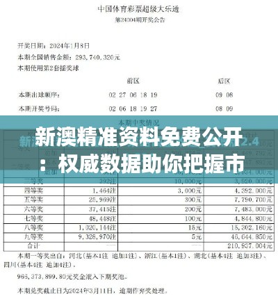 新澳精准资料免费公开：权威数据助你把握市场脉搏