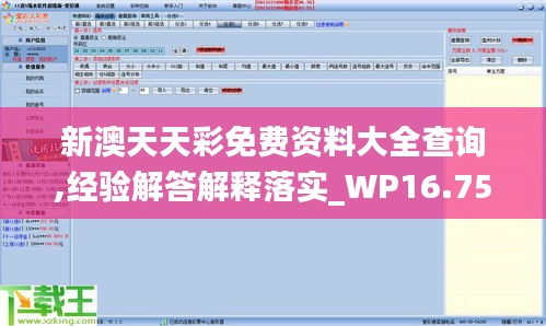 新澳天天彩免费资料大全查询,经验解答解释落实_WP16.752