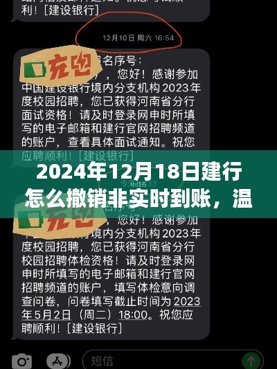 建行撤销非实时到账的奇妙经历，温馨小故事分享