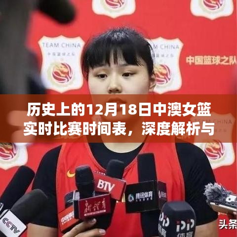 历史上的中澳女篮对决，深度解析与观点阐述——12月18日实时比赛时间表回顾