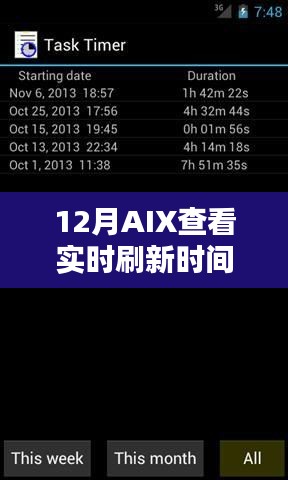 AIX系统实时刷新时间查看方法