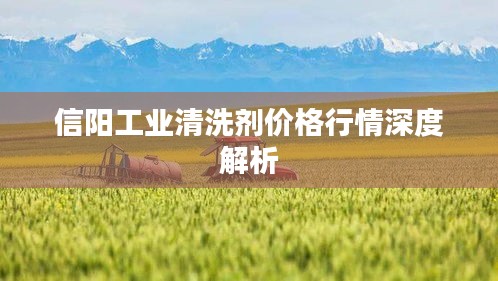 信阳工业清洗剂价格行情深度解析