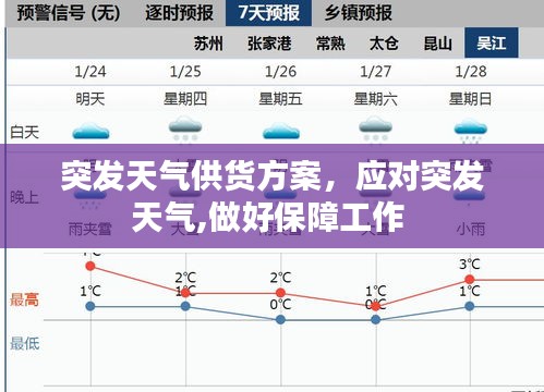 突发天气供货方案，应对突发天气,做好保障工作 