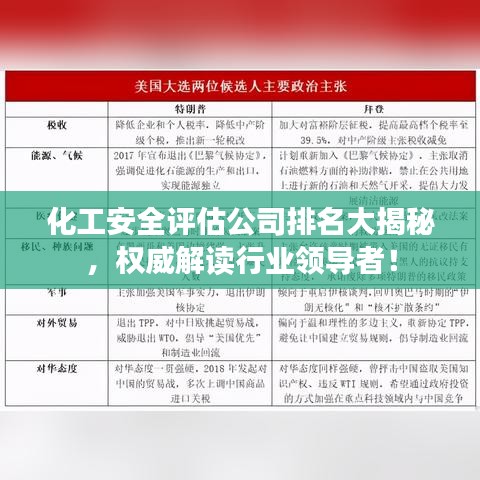 化工安全评估公司排名大揭秘，权威解读行业领导者！