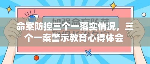 命案防控三个一落实情况，三个一案警示教育心得体会 